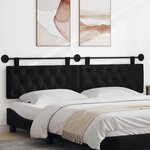 vidaXL Tête de lit suspendue Noir Tissu