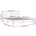 vidaXL Cadre de lit sans matelas chêne fumé 160x200 cm