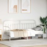 Lit de jour vidaXL blanc 75x190 cm en acier