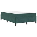 vidaXL Cadre de lit avec matelas Vert foncé 120 x 200 cm tissu