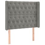 vidaXL Sommier à lattes de lit matelas et LED Gris clair 100x200 cm