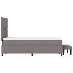 vidaXL Lit à ressorts avec matelas et banc taupe 120x200 cm Tissu