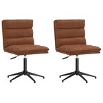 vidaXL Chaises à manger lot de 2 marron similicuir