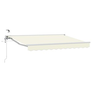 vidaXL Auvent rétractable électrique Crème et Blanc 3 x 2 5 m