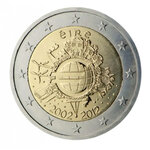 2 euros commémorative Irlande 2012 - 10 ans de l'Euro.