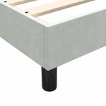 vidaXL Cadre de lit sans matelas gris clair 120x220 cm velours