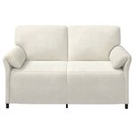 vidaXL Sofa 2 places Crème 158 x 83 x 95 cm Velours