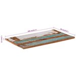 vidaXL Dessus de table rectangulaire 60x100 cm 25-27 mm Bois récupéré
