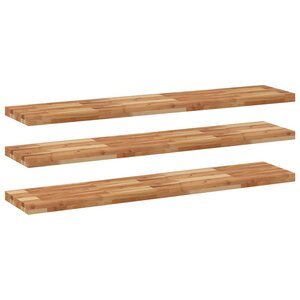 vidaXL Étagères flottantes 3 Pièces 120x30x4 cm acacia massif à l'huile