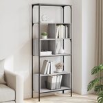 vidaXL Bibliothèque 5 niveaux sonoma gris 76x33x188 5 cm