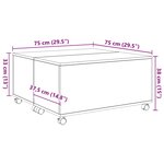 vidaXL Table basse Bois ancien 75 x 75 x 38 cm Bois d'ingénierie