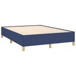 vidaXL Cadre de lit sans matelas bleu 140x200 cm tissu