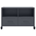 vidaXL Meuble TV anthracite 68x39x43 5 cm acier