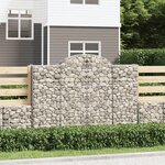 vidaXL Paniers à gabions arqués 6 Pièces 200x30x140/160 cm Fer galvanisé