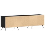 vidaXL Meuble TV Noir 150x30x44 5 cm en bois d'ingénierie