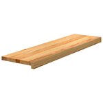 vidaXL Marches d'escalier 12 Pièces marron clair 90x30x2 cm chêne massif