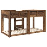 vidaXL Lit Superposé pour Enfants Bois ancien 90 x 190 cm