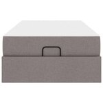 vidaXL Cadre de lit avec matelas Taupe 90 x 200 cm tissu
