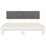 vidaXL Cadre de lit avec tête de lit rembourrée Gris clair