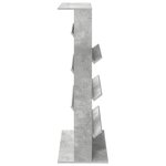 vidaXL Étagère à magazines avec étagère Gris béton 70 x 41 x 126 cm