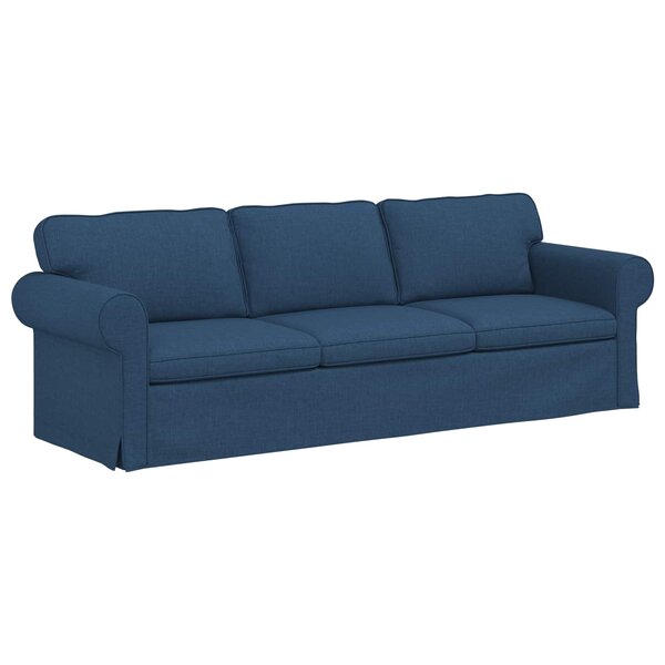 vidaXL Canapé Bleu 215 x 82 x 80 cm tissu