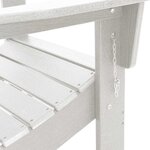 vidaXL Chaise Adirondack pliable blanche 74 5 x 80 5 x 90 cm en HDPE