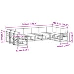 vidaXL Ensemble de canapés d'extérieur 10 pc Blanc et anthracite