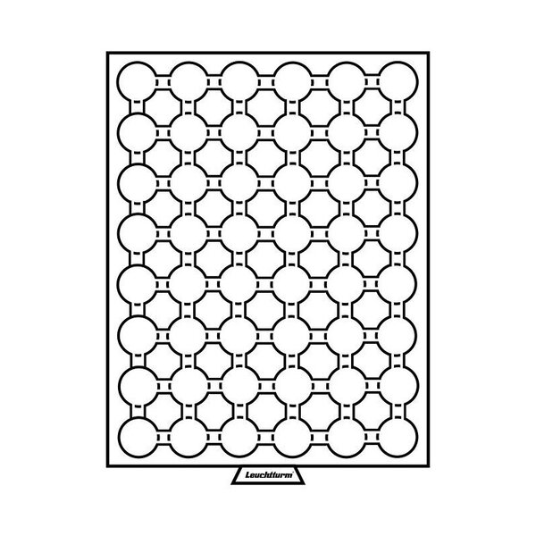 Médaillier 48 compartiments pour GRIPS 21 5 - teinte fumée.