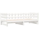 vidaXL Lit coulissant sans matelas blanc 2x(90x190) cm bois massif