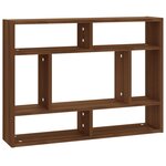 vidaXL Étagère murale Chêne marron 75x16x55 cm Bois d'ingénierie