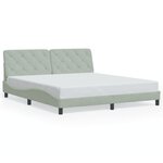 vidaXL Cadre de lit avec LED sans matelas gris clair 180x200cm velours