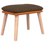vidaXL Repose-pied Marron 45x29 5x35 cm Tissu et similicuir