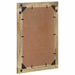 vidaXL Miroir de bain 50x70 cm bois de manguier massif et verre
