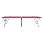vidaXL Lit de Détente Pliant Rouge Métal  Tissu Standard Pliable