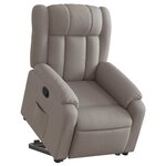 vidaXL Fauteuil inclinable taupe tissu