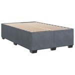 vidaXL Sommier à lattes de lit et matelas gris foncé 120x190cm velours