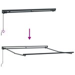 Auvent rétractable manuel vidaXL Anthracite 300x250 cm