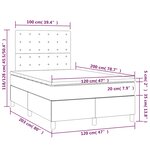 vidaXL Sommier à lattes de lit et matelas Vert foncé 120x200cm Velours