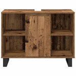 vidaXL Ensemble de mobilier de salle de bain avec porte 3 Pièces Marron