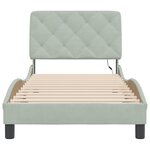 vidaXL Cadre de lit avec LED sans matelas gris clair 80x200 cm velours