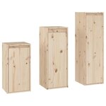 vidaXL Meubles TV 3 Pièces Bois massif de pin