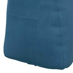 vidaXL Coussin de Dos Bleu 60 x 24 x 50 cm Velours