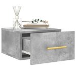 vidaXL Tables de chevet murales 2 Pièces gris béton 35x35x20 cm