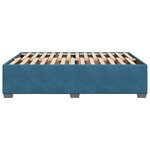 vidaXL Cadre de lit bleu 160x200 cm velours