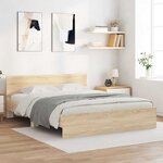 vidaXL Cadre de lit sans matelas chêne sonoma 140x190 cm