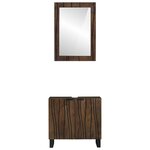 vidaXL Ensemble de mobilier de salle de bain 2 Pièces Noisette Marron