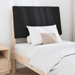 vidaXL Tête de lit capitonnée Noir 75 cm Pin massif