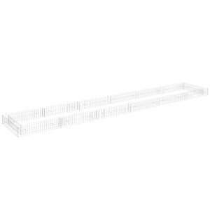 vidaXL Lit surélevé à gabion Acier galvanisé 600x100x20 cm