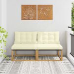 vidaXL Sofa de milieu extérieur Bois d'Acacia Massif Blanc