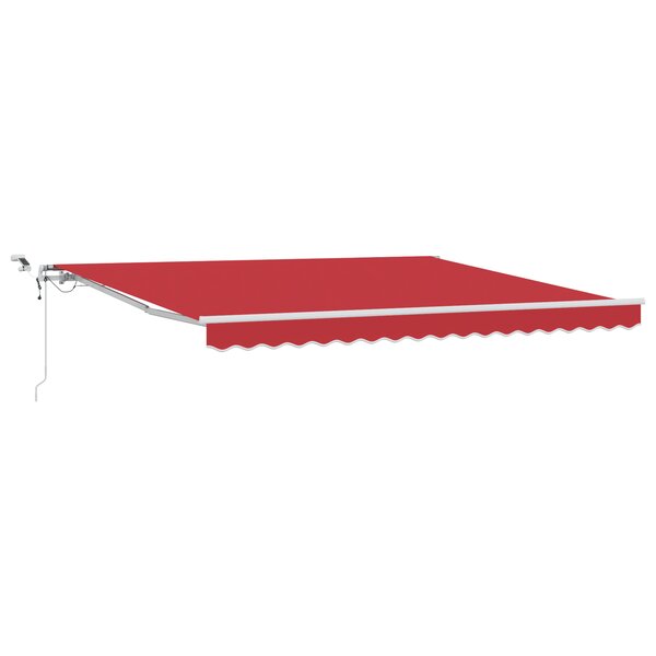 Store rétractable automatique vidaXL avec LED Rouge 400x350 cm